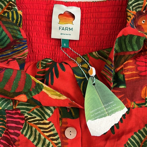 NEW! FARM RIO Red Forest Birds Rompe, SIZE SMALL 0742 - Picture 7 of 8